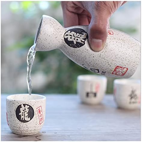 Јапонија саксиски чаши за садови Поставете чаши за чаши за алкохол од флагон, поставени јапонски бар вино за вино, креативни