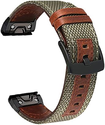 DJDLFA 26 22 MM Watchband за Garmin Феникс 7 7X 6 6X Pro 5 5X ПЛУС 3HR Феникс6 935 Кожен Часовник За Брзо Ослободување Лесна Лента