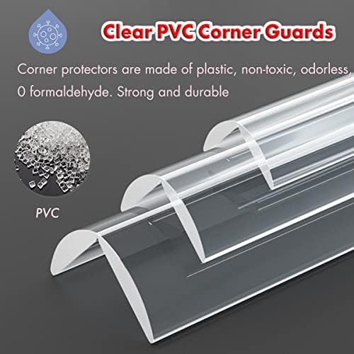 Self Adhesive Cabinets Corner Guard Guards, Plastic Transparent Corner Trim Bed Garage Outdoor Countertop, 2x2x50cm/ 60cm/ 70cm/ 80cm/ 90cm/ 100cm/ 110cm/ 120cm/ 130cm/ 140cm Corner Bumpers (Color :