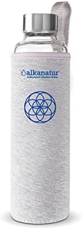 Алканатур Боросиликатно стаклено шише со вода со ракав од неопренови 500 мл / 17 мл