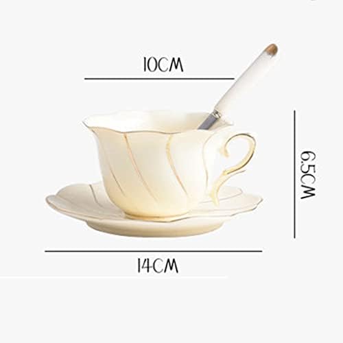 Керамички керамички рачно насликано кафе-чаша за кафе, лажица, ретро чаша, кафуле бар, резерви за појадок во боја млеко чаша
