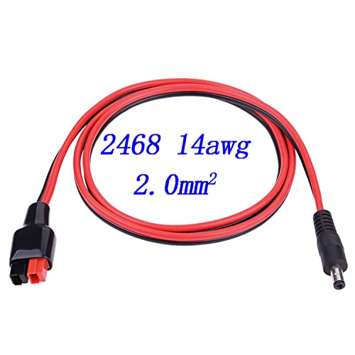 LIXINTIAN 14awg Кабел, 45a Конектор НА DC 5.5 mm x 2.1 mm Машки Приклучок Кабел За Пренослив Генератор-3.3 ft/1m