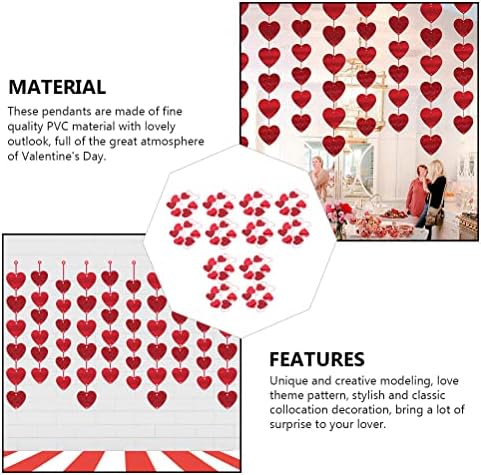 Абоофан 12 парчиња Валентин виси декоративни декоративни срцеви декори, распоред на забави декори на в Valentубените на свадбата годишнина