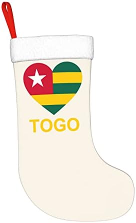 QG ZZX Love Togo Божиќно порибување Божиќни чорапи камин виси чорап 18 инчи за одмор