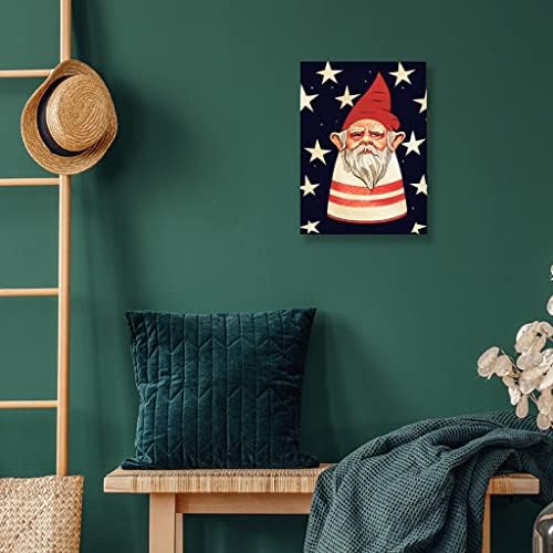 Gnome сликарство wallидна слика - Патриотско знаме Истепено платно - кул дизајн wallидна уметност