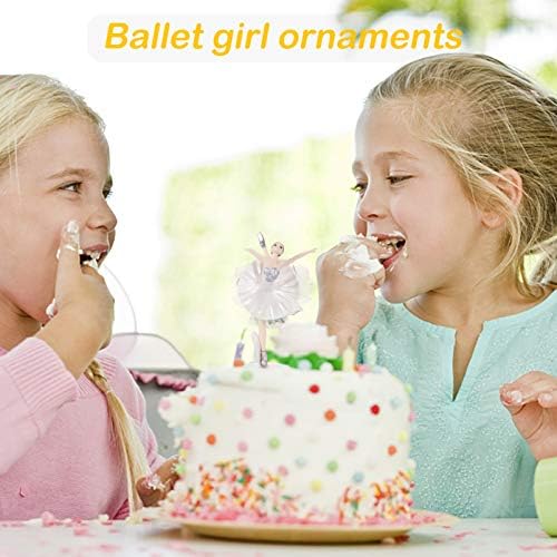 Bestoyard Ballet Sculpture 3 комплети балет девојки Topper торта украси десерт cupcake фигура самовила мини играчка роденденска забава