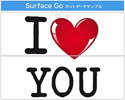 Декларална покривка на igsticker за Microsoft Surface Go/Go 2 Ultra Thin Protective Tode Skins Skins 000906 English Heart
