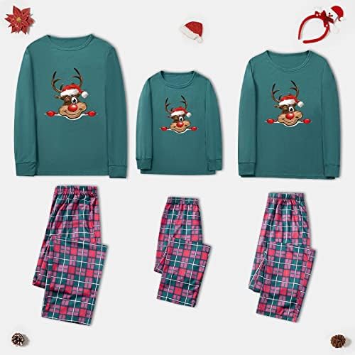 Божиќни пижами за семејни поставувања што одговараат на семејни пижами поставува Божиќни совпаѓачки семејни панталони панталони фланел