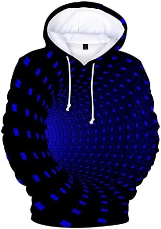 Дулкови за мажи, Унисекс Машки 3Д печатење креативни кружни врат -необични долги кошули Топ блуза