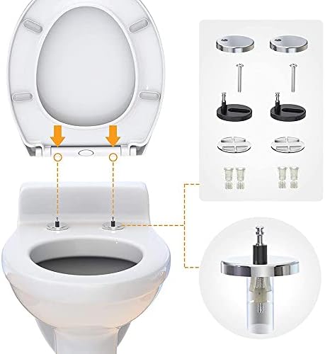 Седиштето за тоалети на тоалетот на Flsdj KJL, тоалетното седиште со меко затворање со шарка за брзо ослободување, тоалети за уреа-формалдехид