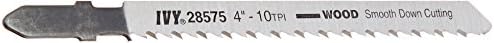 Ајви Класик 28575 4-инчен 10 TPI T-Shank Sig Saw Blade, дрво/ламинат надолу, челик со висока јаглерод, 3/картичка