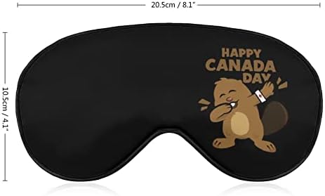 Beaver Dabbing Day Mask Day Sleepe Mask со прилагодлива лента за меко око за затемнување за затемнување за следење за патување