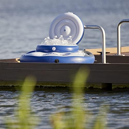 Интекс мега студ базен надувување на надувување лебдат 24 може да пијат пијалаци за пливање, пловење, цевки, скара и повеќе, сини