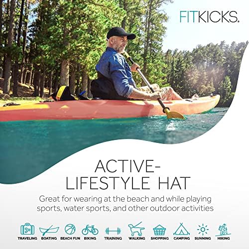 Капа за преклопување на Fitkicks, удобно и прилагодливо капаче за топка, капаче за сонце UPF 50+ за мажи и жени