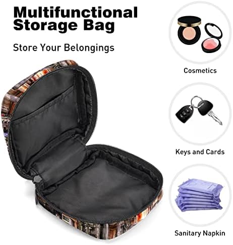 Торба за складирање за санитарни подлошки за салфетка, торбичка за менструална чаша, организатор на торби за периоди за женски тампони, машина