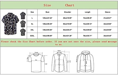 XXBR машки хавајски кошули лето копче за краток ракав надолу по цветниот алоха врвно опуштено вклопување лабава лесна маичка за одмор на плажа