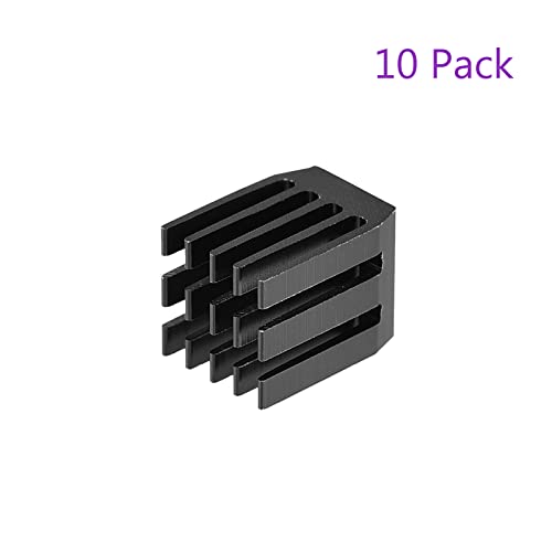 Dmiotech 10 пакет 12 x 9 x 9mm алуминиумски радијатор Електронски ладилен радијатор со лепак за 3Д печатач