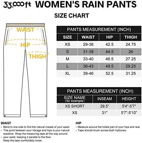 33.000 метри женски панталони за дожд, лесен водоотпорен дожд над панталони, ветровидни панталони за пешачење за отворено, риболов, дождлив ден