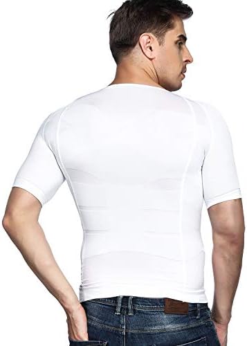 Одоленд машко тело Шапер за слабеење на кошулата за тешка кошула Термички компресија Основен слој Тенок мускул со кратки ракави за кратки ракави