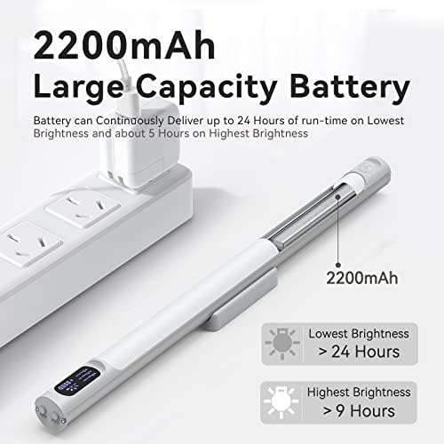 Плакарот Светла, Под Кабинетот Светла Со 2200mah Голема Батерија,64 LED Сензор За Движење Во Затворен Простор, 16in Полнење Магнетни