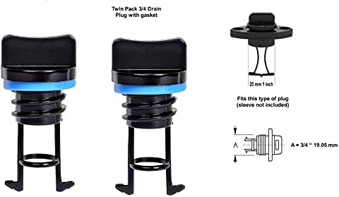 Н2о Кајаци Квалитетен Кајак/Пакет За Одвод На Брод Од Две употреби со Дупка од 3/4 инчи Ве Молиме Видете Ја Сликата За Големина