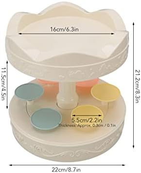 6 Фиоки 2 Ниво Ротирачка Шасија, Специјализирани Плочи Суши Плочи Автоматски Ротирачки Дисплеј Табела Замав Послужавник Со Музика, За Колекции Дисплеј, Десерт, Кекс