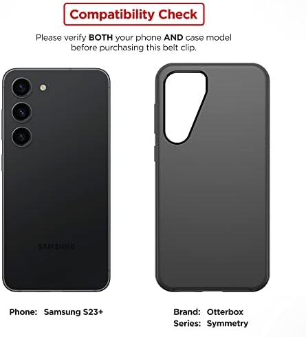 Заграден клип за појас - се вклопува во сериите на симетрија Otterbox, Samsung Galaxy S23 Plus Holster само, случајот не е вклучен