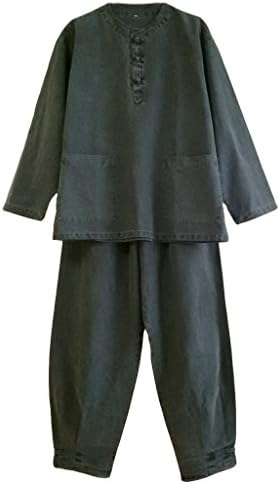 Алтаир Мажи Жени Памук Вез Кошула панталони во собата Ханбок Зен Медитација Облека, Храм Облека