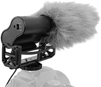 Микрофон со висока чувствителност со ветерница и мртва мачка за ветер за мачки за Panasonic HC-WX970