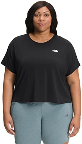 The North Face Womens's Plus Wander Crossback S/S Tee, TNF Black, 2x