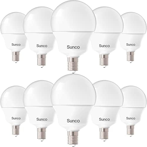 Sunco 10 Пакет E12 LED Сијалица Канделабри 5000K Дневна Светлина, 5W Еквивалент 40W, 450 LM, Мали Едисон Завртка База E12, Не-Затемнети,