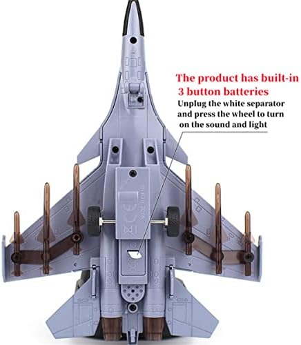 1/100 скала легура J-10 борбен авион диекаст модел на авион Симулација Повлечете го воениот борбен модел со звучна светлина