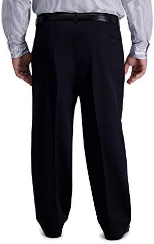 Haggar Men Iron Free Premium Khaki Classic Fit Pleat Front Pant-Regular и големи и високи големини