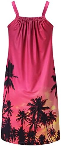 Chartsенски обичен без ракав, цветен мини фустан, тропски принт, летен плажа, туничен резервоар, фустани за кратки сандери