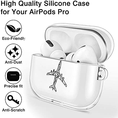 Случај за слушалки на Eouine за AirPods Pro Case Transparents Clear со Shate Shaffe Skimproof ShockProof Sock Profigh