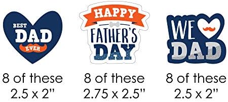Голема точка на среќата Среќен ден на таткото - во форма на DIY Ние ги сакаме исечоците на забавата на тато - 24 брои