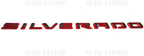 1PC 19-22 Silverado Redline Tailgate Letter Logo Logo Amblem Amblem Bagge налепница Z71 LTZ LTZ црна црвена замена за Silverado