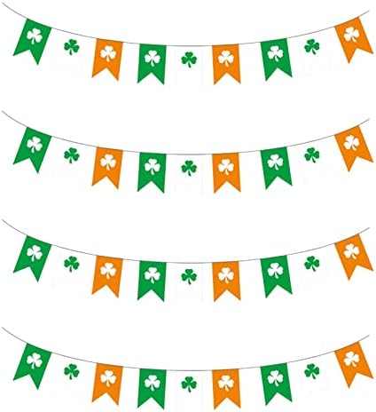 Денот на статрик Ирско Знаме Низа Детелини Знаме Декорација На Забави Декорација На Куќа 6м/236во Дипломирање Забави Украси 2022 и