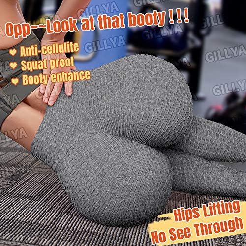 Gillya Booty Yoga Pants Tiktok Butt Healgings Anit Cellulite Texutred booty Ligging Healgings Scrunch Butt yoga панталони