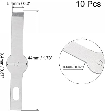 UXCELL 10PCS 44x5.4mm занаетчиски ножеви, сечила за занаетчиски ножеви, алатка за замена на сечила за резба со голема брзина