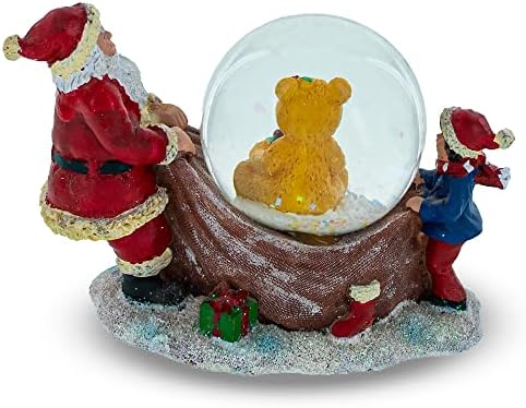 Дедо Мраз отвора подарок за мечка мини вода снежен свет
