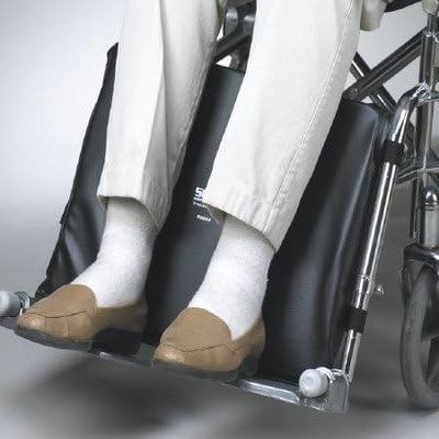 Поддршка за поддршка на нозете за нозе за нега на инвалидска количка за покачување на потпирачот за подигнување-црна 18 x 13 x 1-1/2