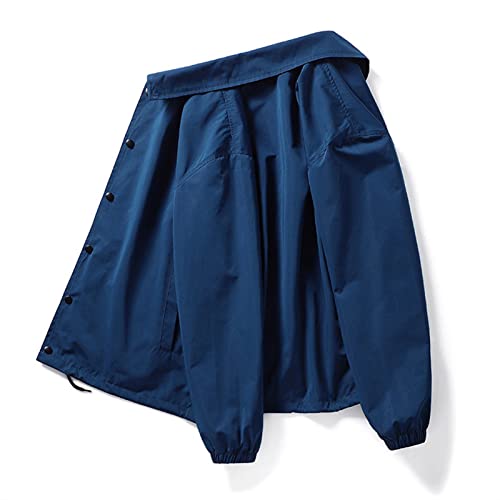 Маијфу-ГJ Машка лесна предна јакна Класичен опуштено атлетски ветерници, обичен палто за голф на отворено