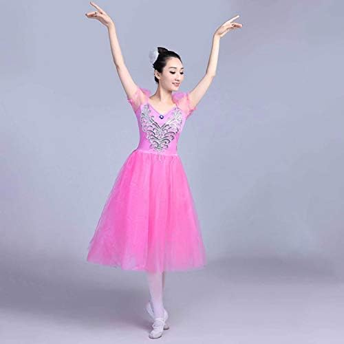 Iiniim Women Women Puff Ballet Ballet Dance Fasure Tutu Scarted Leotard Romantign Balerina долг фустан