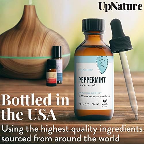 Есенцијално масло од пеперминт - природно и чисто, неразредено, врвно квалитетно масло од ароматерапија - масло од пеперминт за раст на