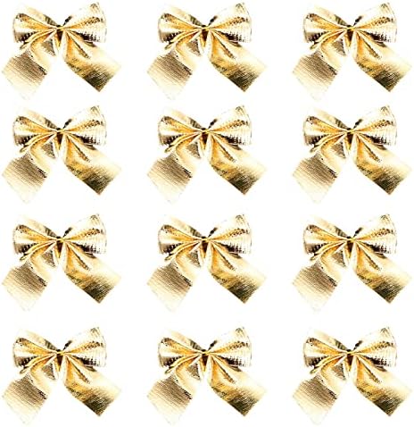 Grasary 12 парчиња/пакувања Божиќни лакови украси затворени или надворешни божиќни украси лак за украсување на новогодишна елка за домашен фестивал златно