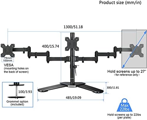 Uxzdx cujux Десктоп целосна движење 360 степени држач за монитор на троен екран 10 -24 LCD LED монитор за монтирање на раката за монтирање на
