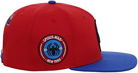 Marvel Spiderman Mase Mase Mase Snapback Flat Cap Cap Red/RBL