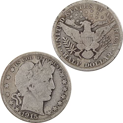 1915 Бербер Половина Долар G Добар 90% Сребро 50C Американски Тип Монета SKU: I3391