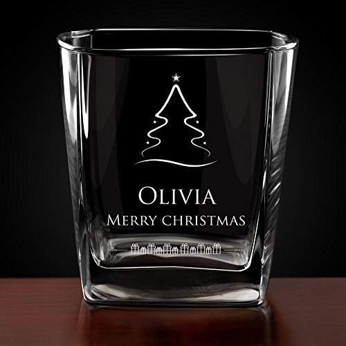 Мавертон виски декантер со 4 чаши за Маж-персонализиран дозер за алкохол за жена-виски карафа За Божиќ - за познавач-Стакларија За родители - Дрво